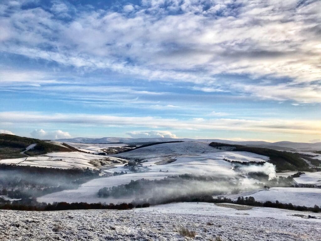 Wide shot image of hills